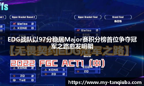 EDG战队以97分稳居Major赛积分榜首位争夺冠军之路愈发明朗